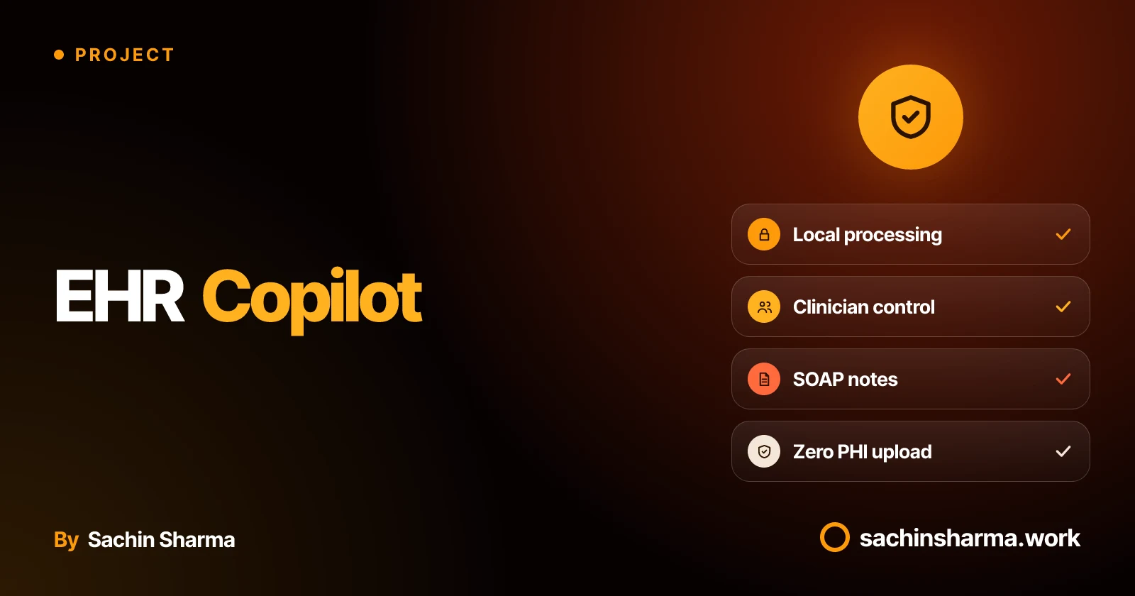 EHR Copilot: AI-assisted clinical notes with privacy and control at the core