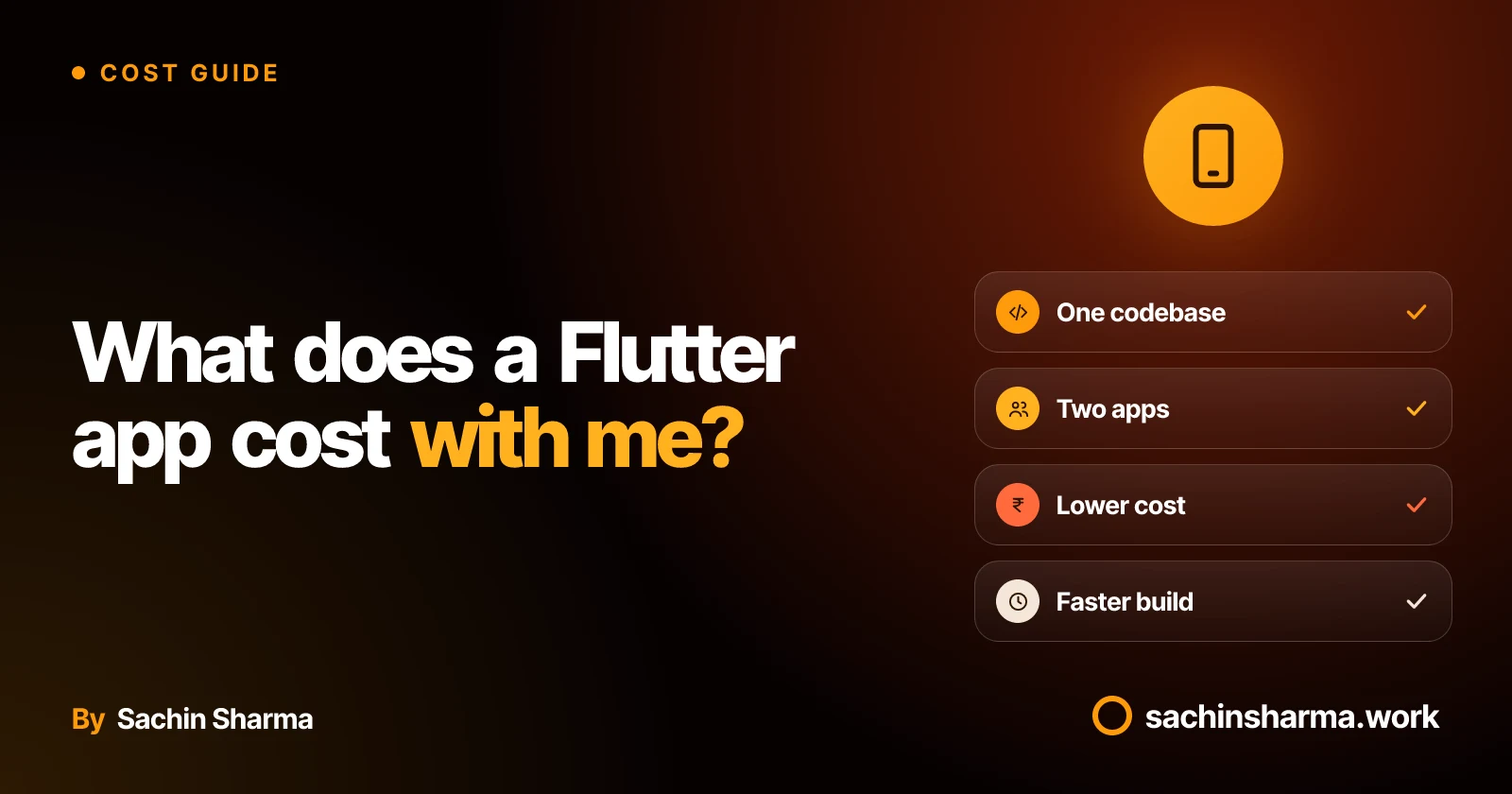 A Flutter app project with one codebase for Android and iOS, lower cost and faster delivery