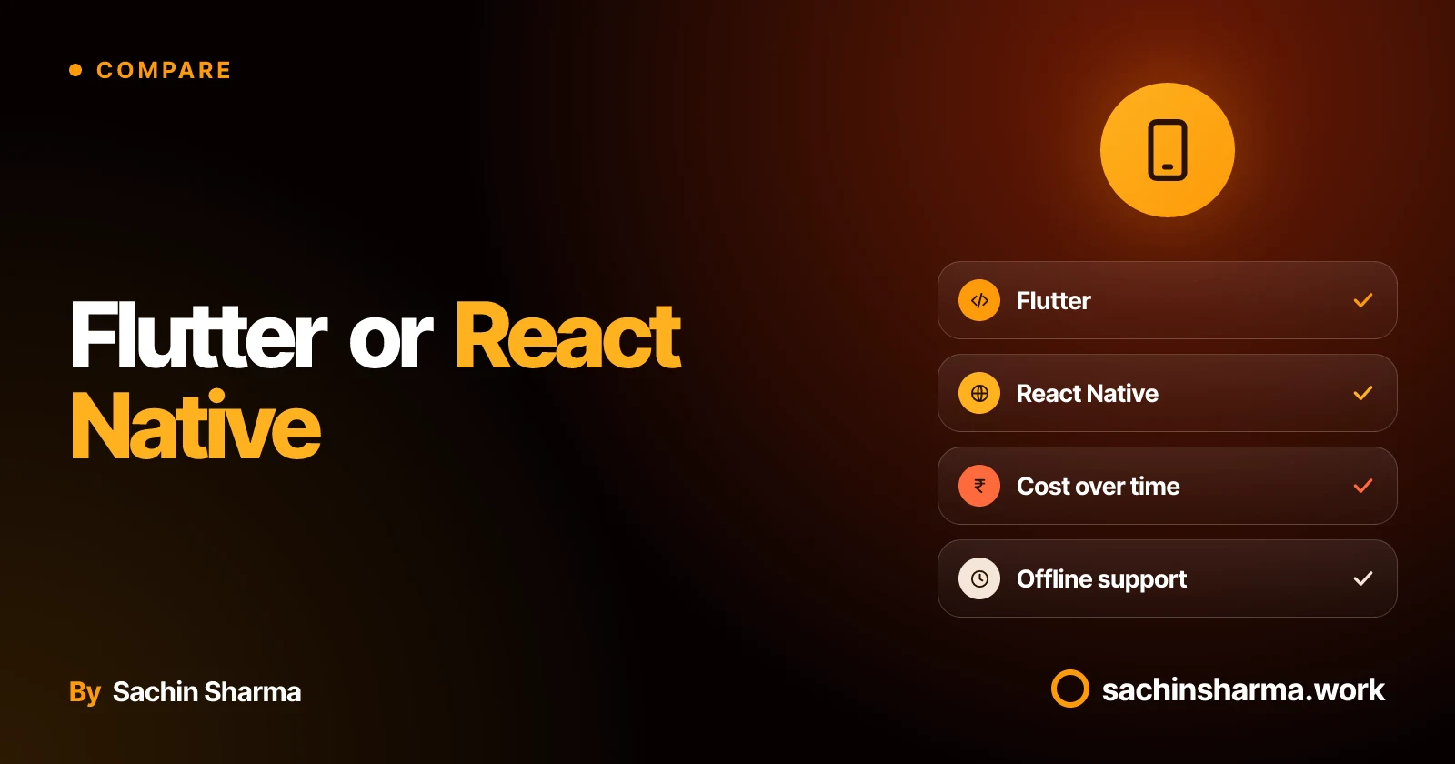 Comparison of Flutter and React Native for Indian startups