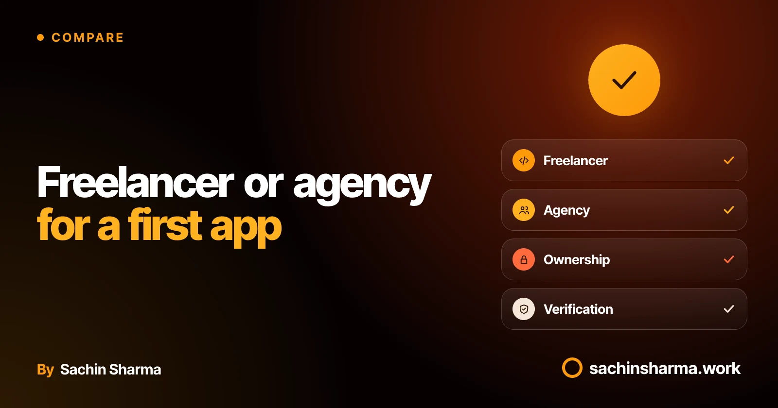 Freelancer or agency: checklist of key choices for app ownership and trust.